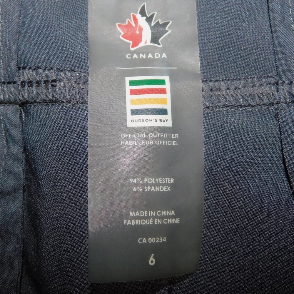 Hudson Bay Company Team Canada GOLF Shorts Gray black Polka Dot Womens 6 - Picture 3 of 9